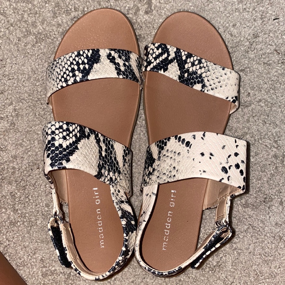 Snake print sandals